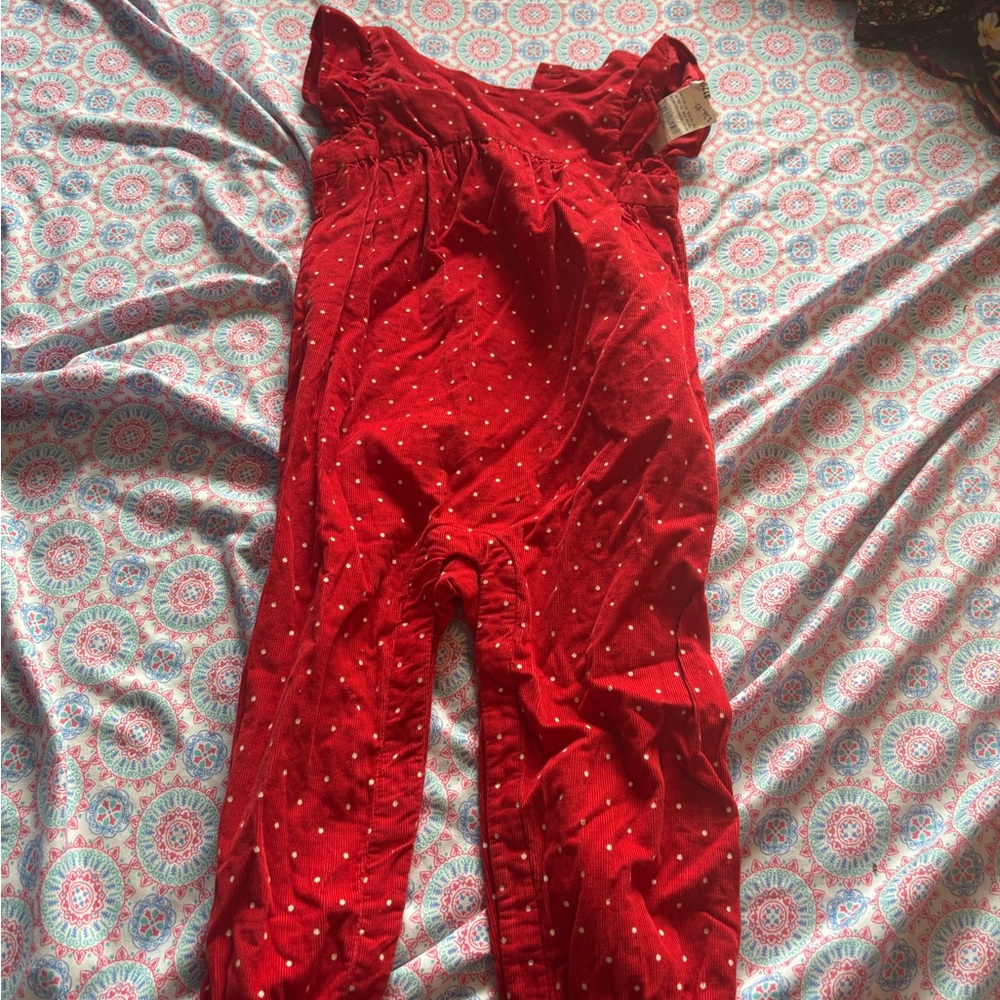 GAP Red and White Polka Dot romper